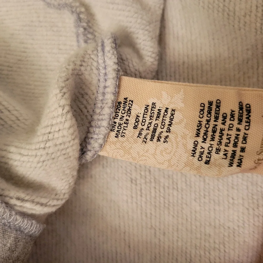 Soft Surroundings Gray Turtle Neck LIDIA Button‎ Detail Sweatshirt Pullover Cozy
